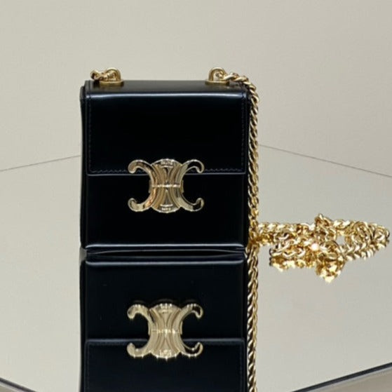 BOX TRIOMPHE 10 BLACK SHINY CALFSKIN | Studio Nafay