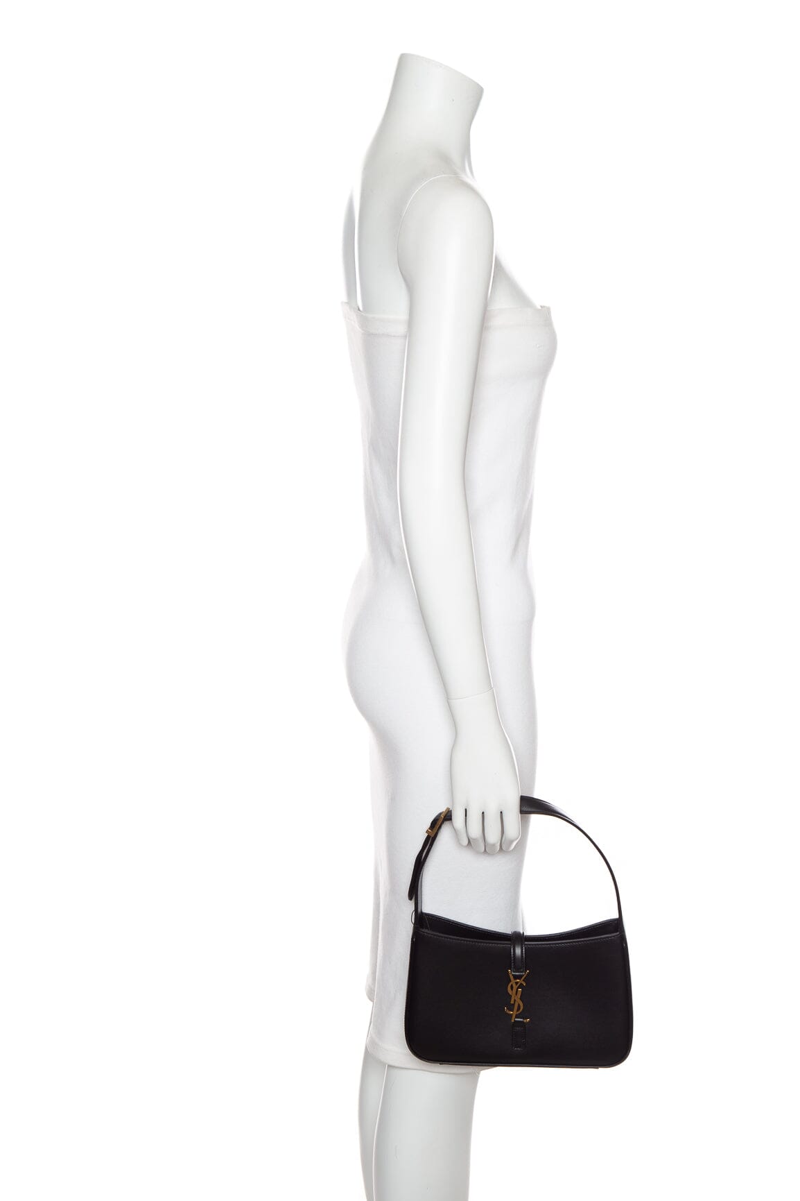 YSL Black “le 5 A 7” Hobo Shoulder Bag