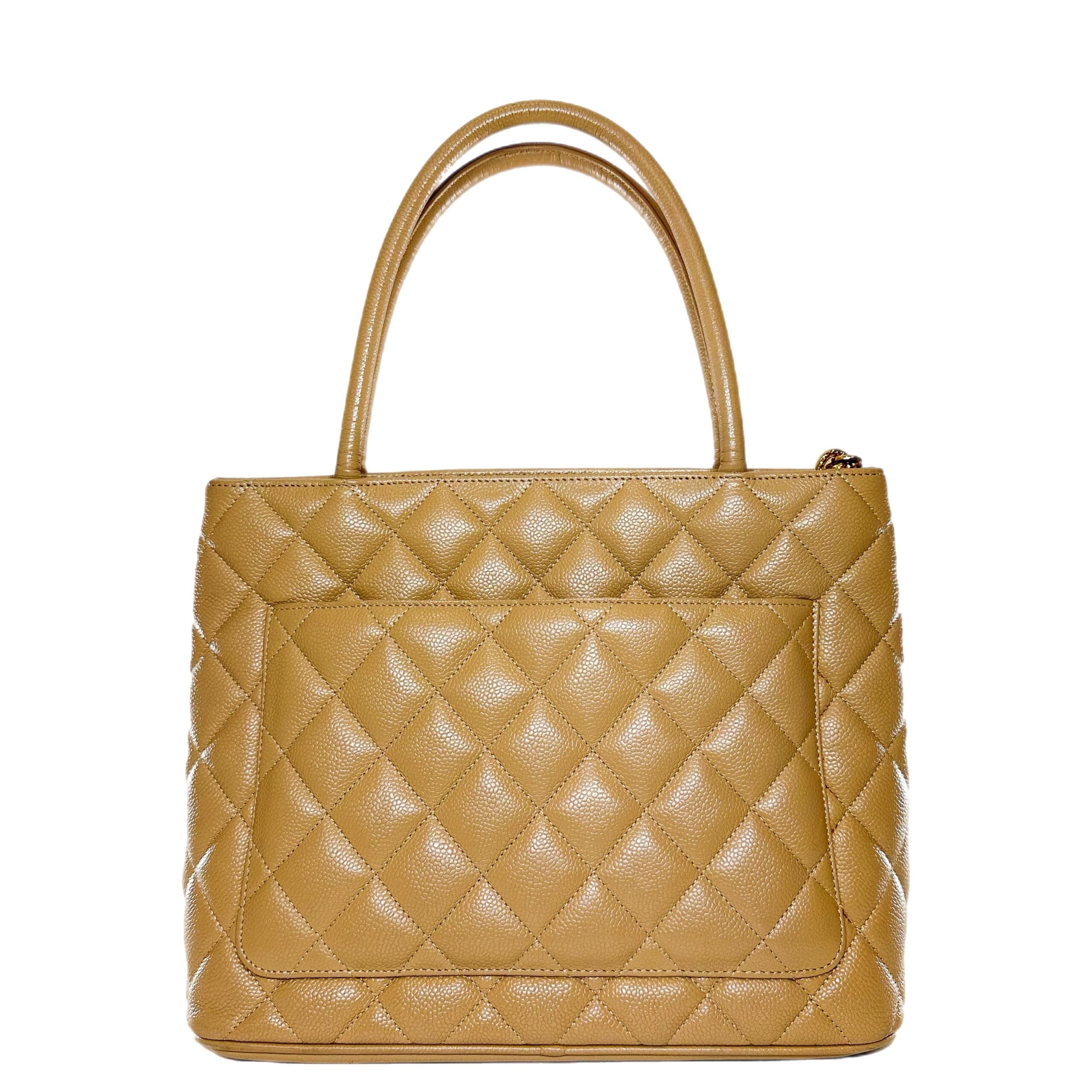 Chanel Beige Medallion Tote Bag