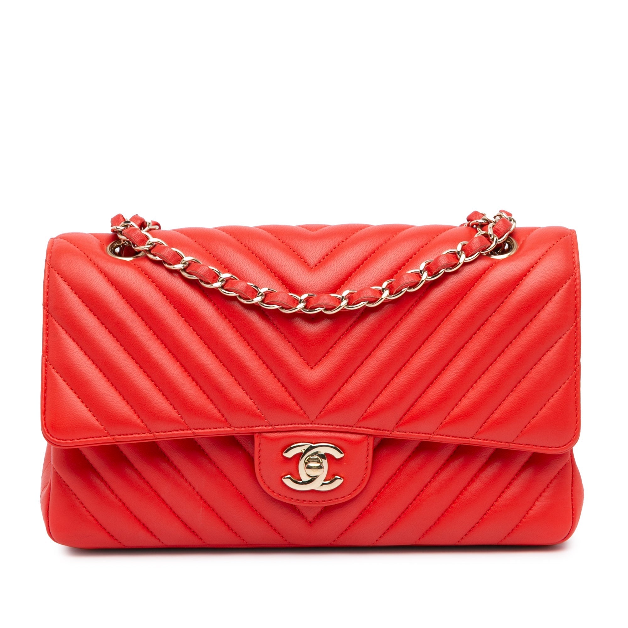 Chanel handbag red – front view