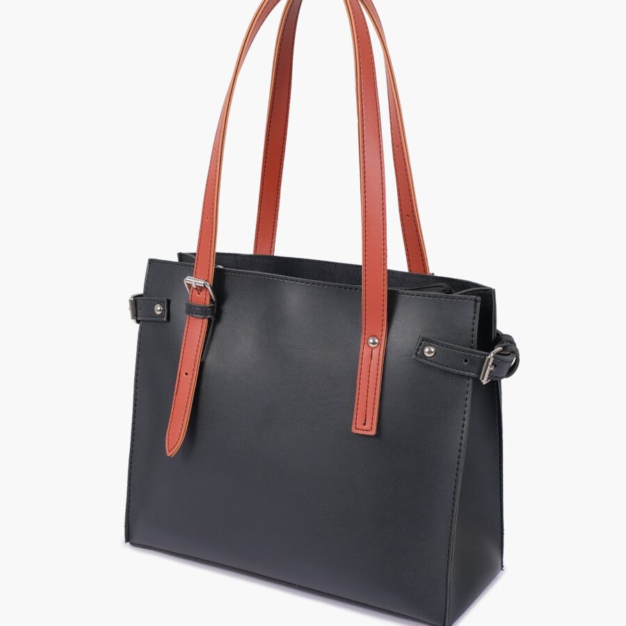 Black satchel Tote Bags | Studio Nafay