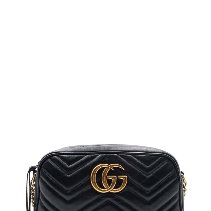 Small GG Marmont Matelasse Shoulder Bag Black | Studio Nafay